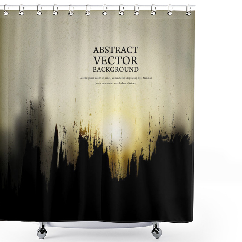 Personality  Abstract Calligraphy Style Background Shower Curtains