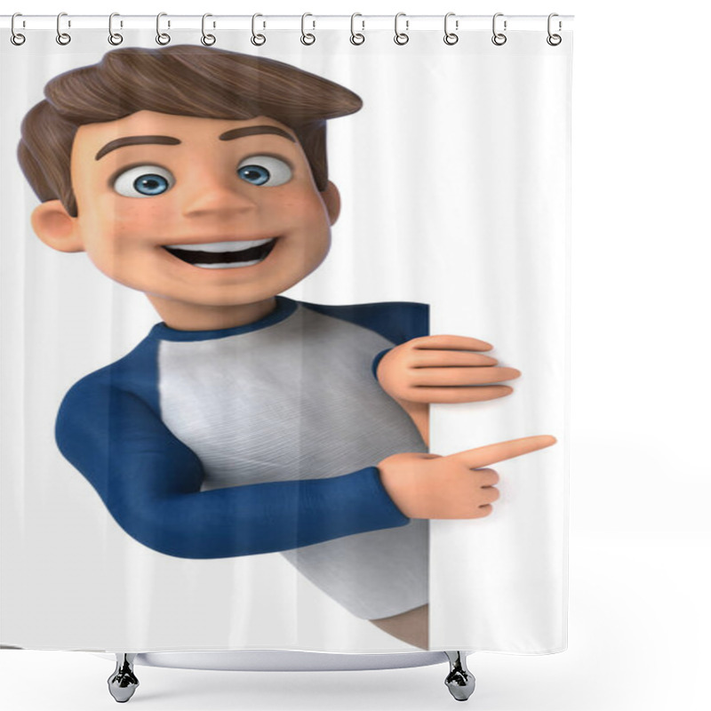 Personality  3D Cartoon Character Fun Teenager Shower Curtains