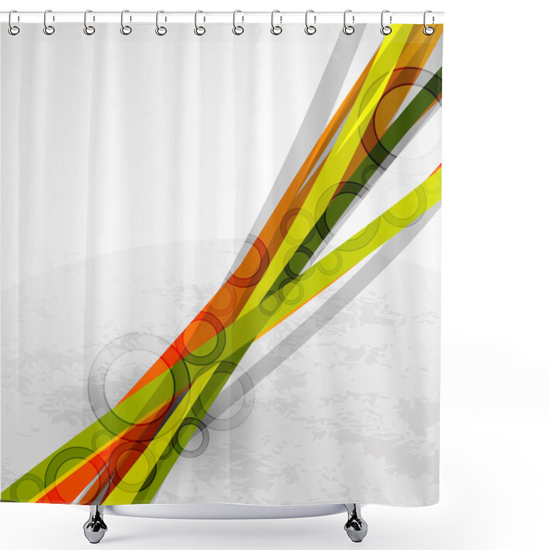 Personality  Abstract Lines Background Shower Curtains