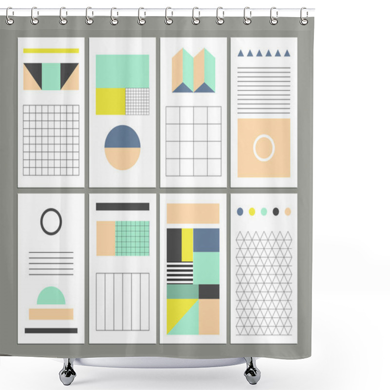 Personality  Collection Of Universal Cards. Shower Curtains