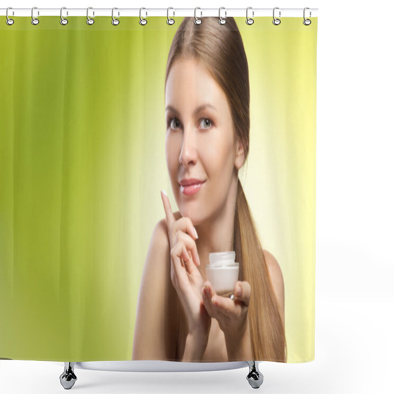 Personality  Advertisement Of Natural Cosmetic Shower Curtains