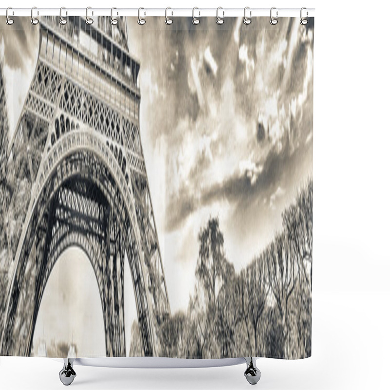 Personality  Eiffel Tower In Winter, Paris Shower Curtains