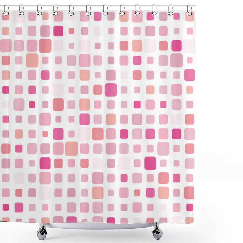 Personality  Pink Mosaic Background Shower Curtains