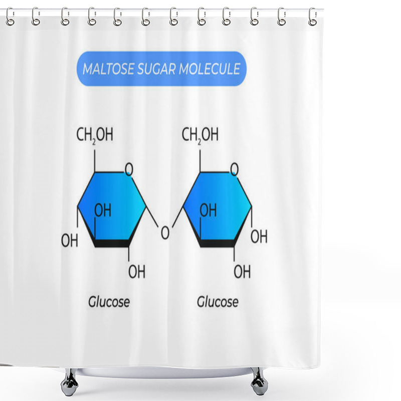 Personality  Maltose Sugar Molecule. Glucose And Glucose Shower Curtains