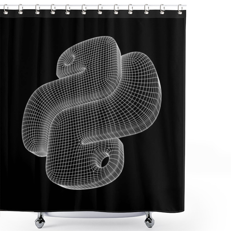 Personality  Python Code Language Sign Shower Curtains