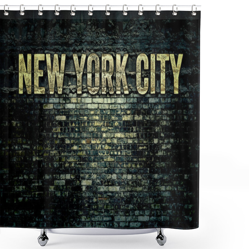 Personality  New York City Grungy Brick Wall Shower Curtains