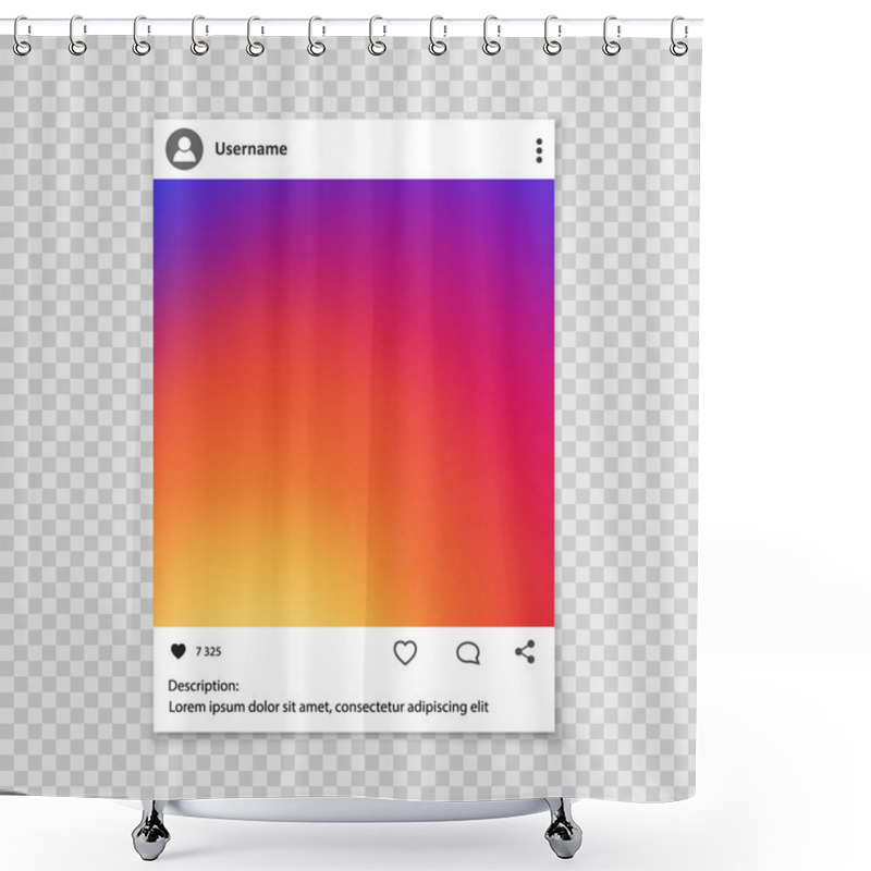 Personality  Social Network Photo Frame Shower Curtains