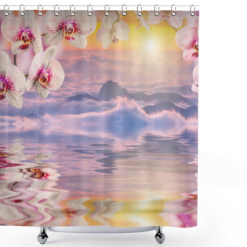 Personality  Flower Background Shower Curtains