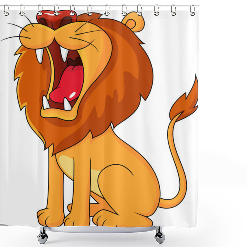 Personality  Lion Roaring Shower Curtains