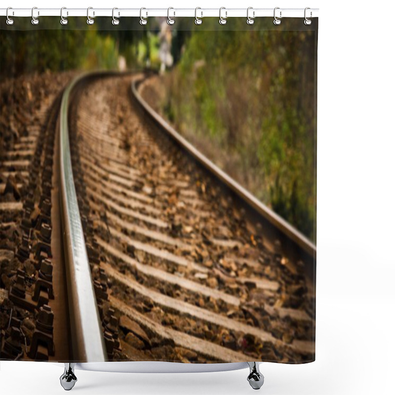 Personality  Railroad Tracks Shower Curtains