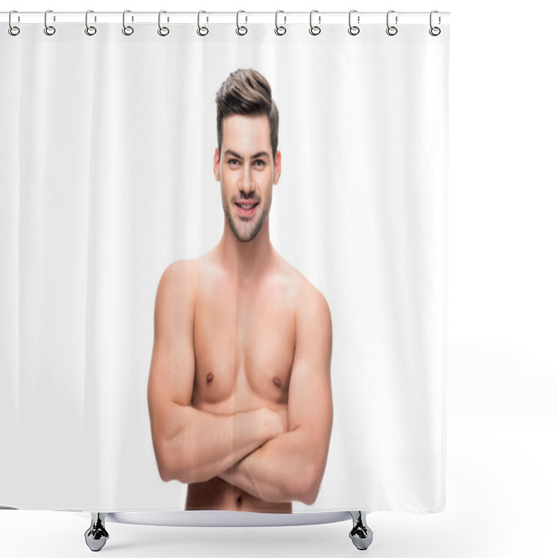 Personality  Handsome Shirtless Man Shower Curtains