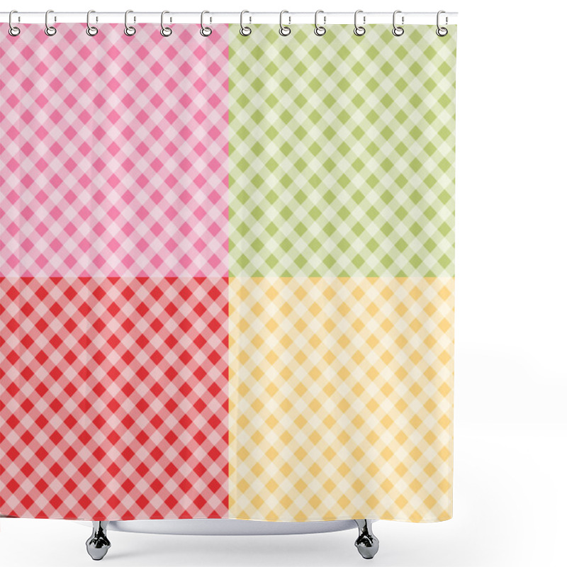 Personality  Retro Gingham Background Shower Curtains