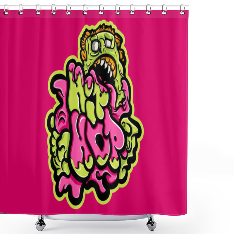 Personality  Graffiti Lettering Typography Art Shower Curtains