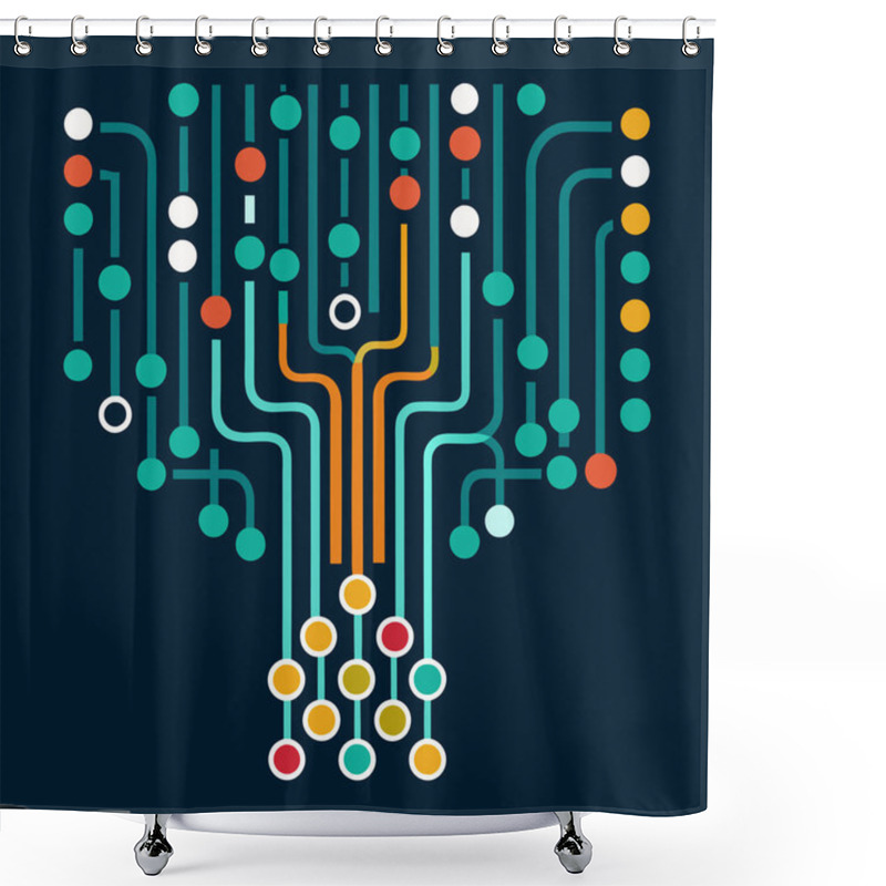 Personality  A Mesmerizing Display Of Binary Code Streams Forming Abstract Patterns, Symbolizing Data Flow, Digital Connectivity, And The Essence Of Modern Computing. Perfect For Tech-themed Projects And Futuristic Designs. Shower Curtains