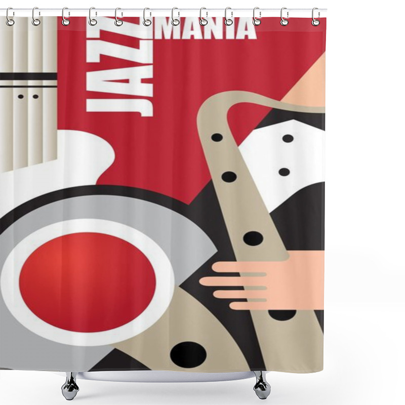 Personality  Jazz Background Shower Curtains