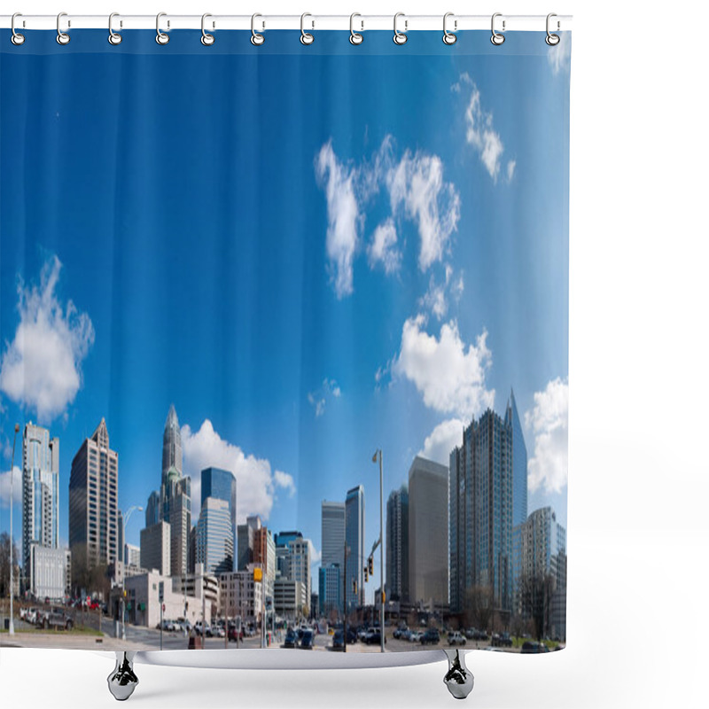 Personality  Cityscape Of Uptown Charlotte, North Carolina Shower Curtains