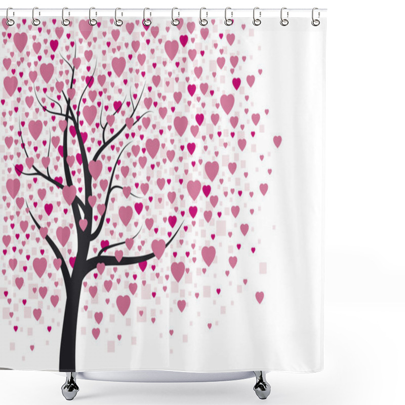 Personality  Heart Tree Shower Curtains