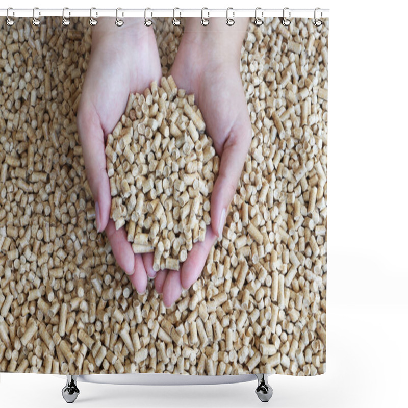 Personality  Biofuels. Alternative Biofuel From Sawdust , Wood Pellets In Hand Shower Curtains