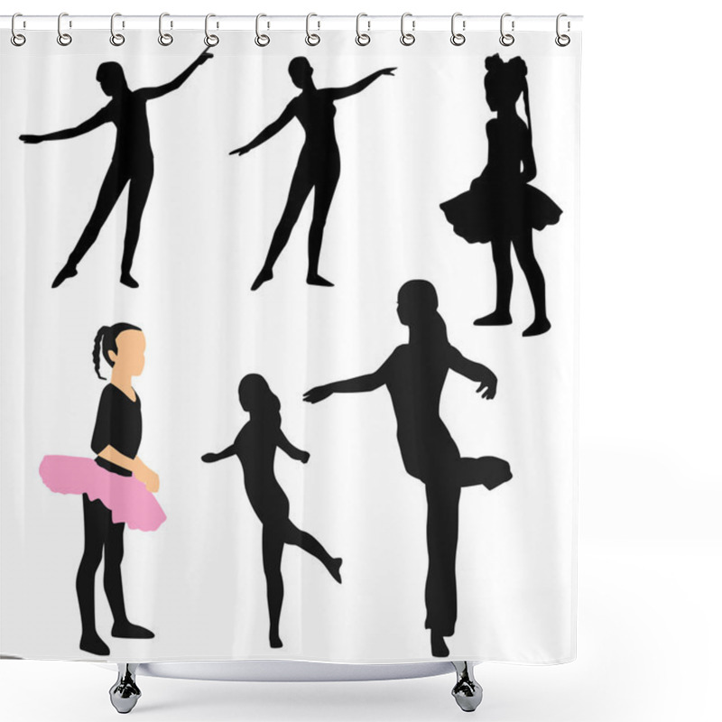 Personality  Ballet Silhouettes Shower Curtains