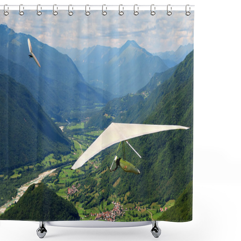 Personality  Hang Gliding In Slovenia Shower Curtains