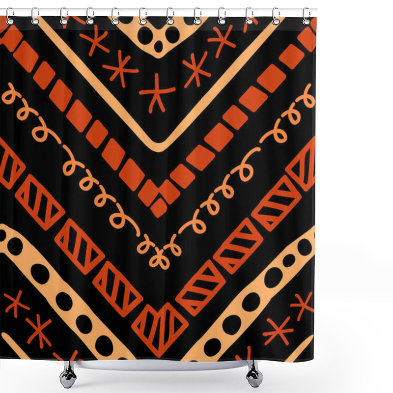 Personality  Abstract Zigzag Pattern For Cover Design. Retro Chevron Vector Background. Shower Curtains