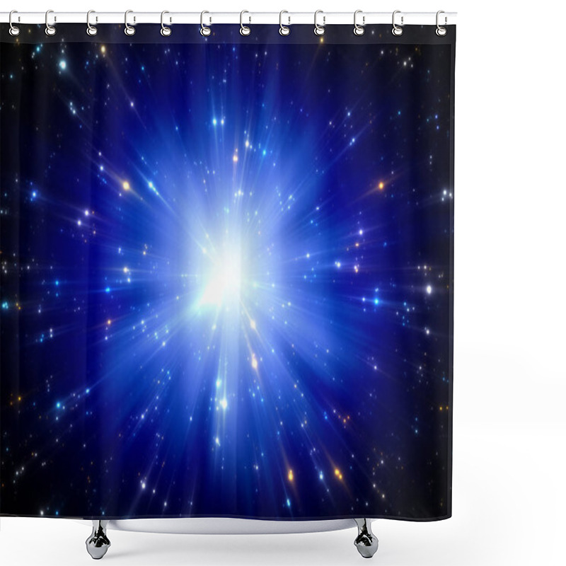 Personality  Space Tunnel Or Time Warp, Traveling In Space With Stars. Shower Curtains