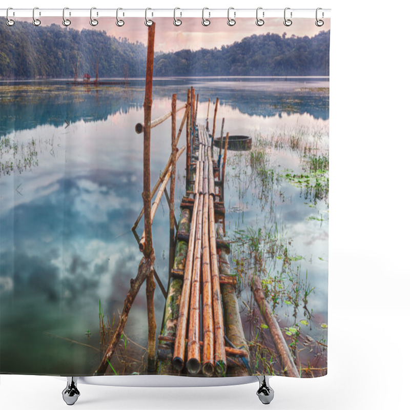 Personality  Tamblingan Lake Shower Curtains