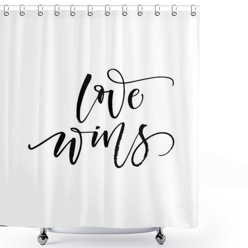 Personality  Love Wins Postcard.  Shower Curtains