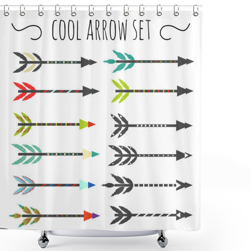 Personality  Hipster Set With Arrows Shower Curtains