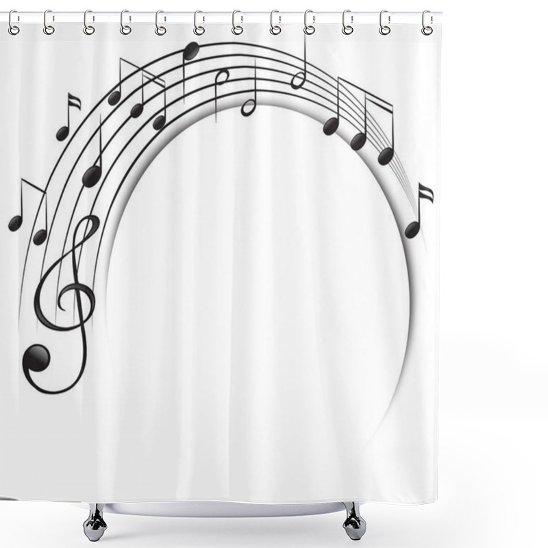 Personality  Music Notes On Scale Shower Curtains