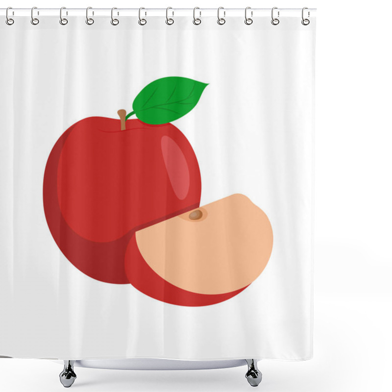 Personality  Apple Fruit Vector Illustration -  Isolated Shower Curtains