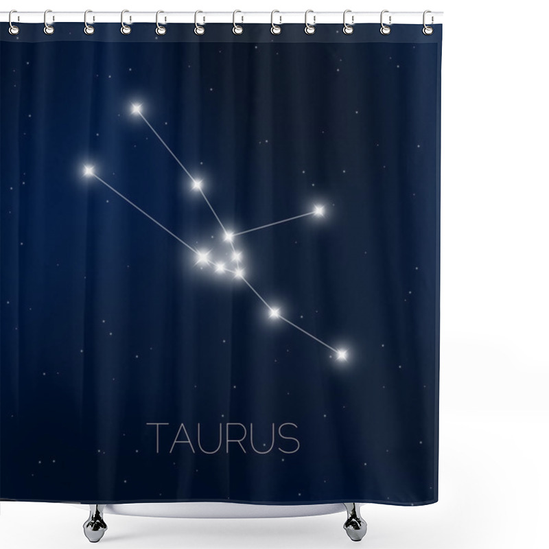 Personality  Taurus Constellation In Night Sky Shower Curtains