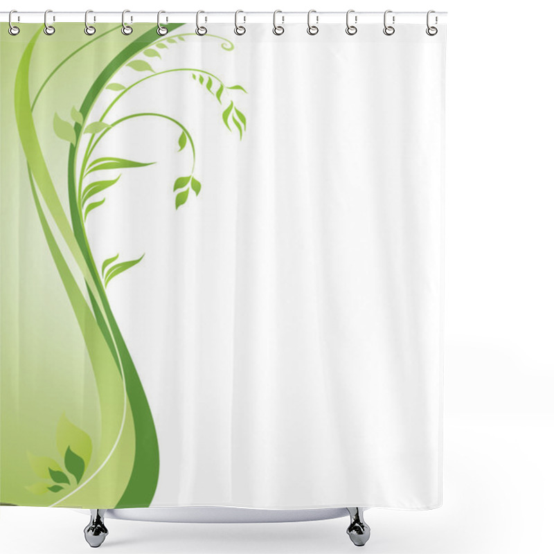 Personality  Green Background Shower Curtains