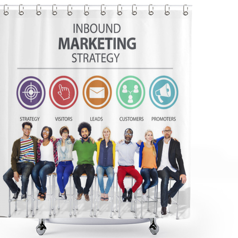 Personality  Inbound Marketing Strategy Concept Shower Curtains