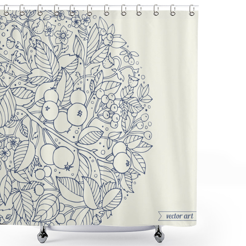 Personality  Rounded Floral Pattern Shower Curtains