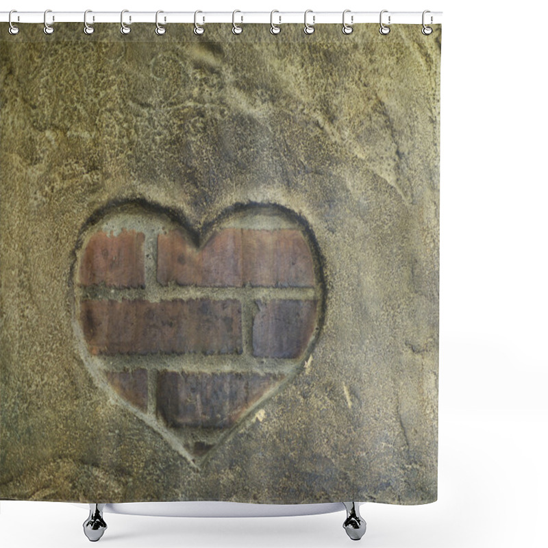 Personality  Shape Of Heart On Kiln Shower Curtains