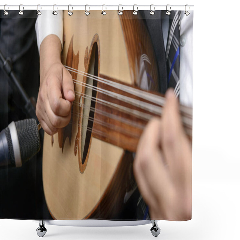 Personality  Musician Playing Note On Lute Shower Curtains