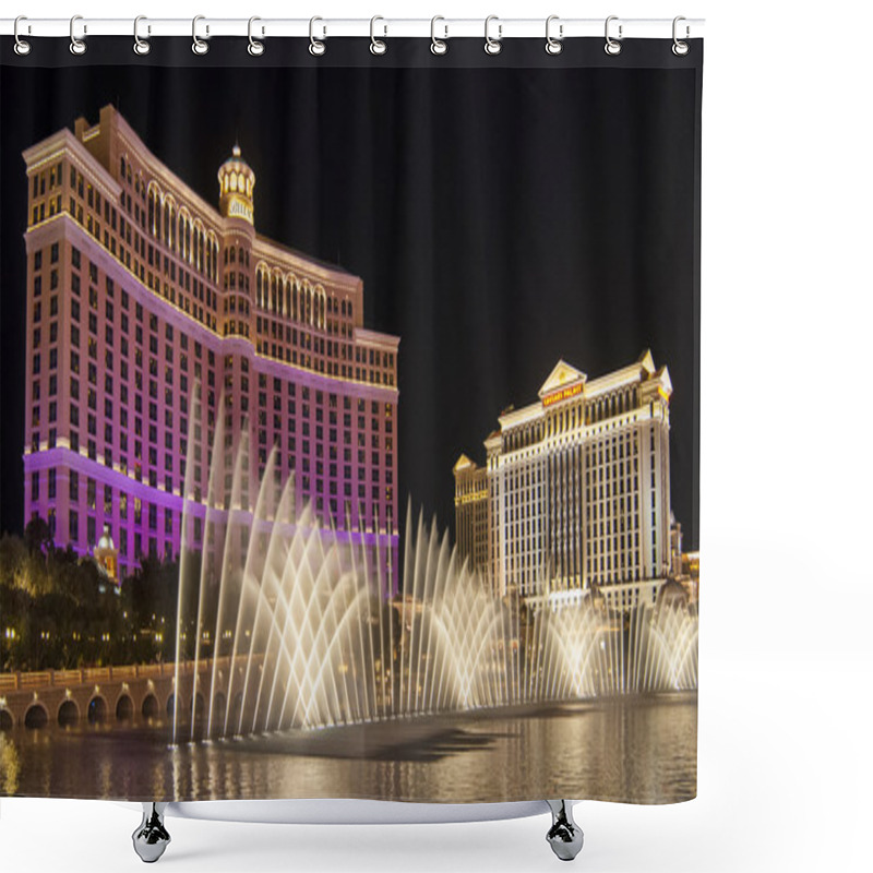 Personality  Water Show At Bellagio Shower Curtains