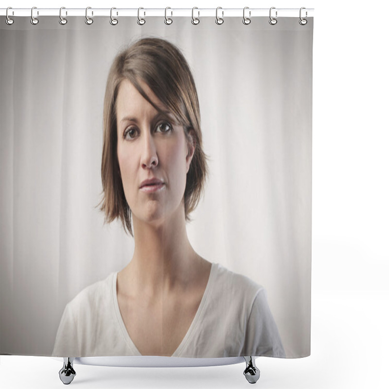 Personality  Young Woman Shower Curtains