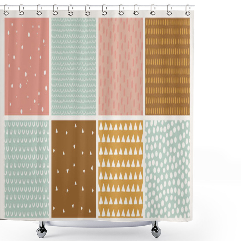 Personality  Scandinavian Style Abstract Background, Vector Illustration Shower Curtains