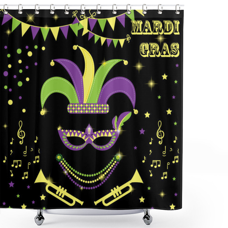 Personality  Mardi Gras Shower Curtains