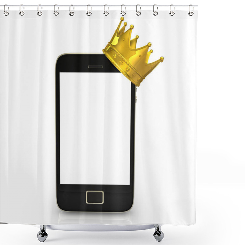 Personality  Smartphone Crown Shower Curtains