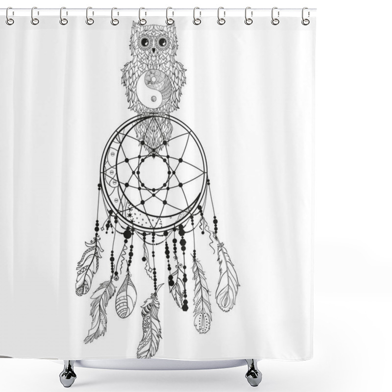 Personality  Illustration. Digital Art Shower Curtains