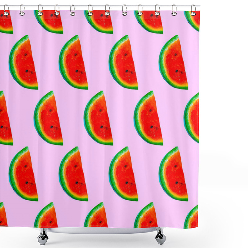 Personality  Seamless Fashion Pattern. Watermelon Background. Use For Invitations, Greeting Cards, Wrapping Paper, Posters, Fabric Print. Shower Curtains