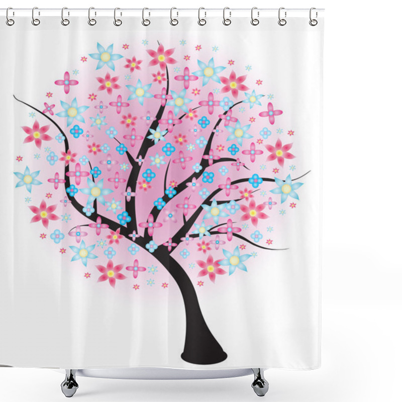 Personality  Blossoming Spring Tree Shower Curtains