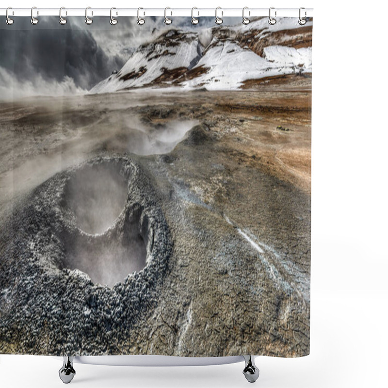 Personality   Geothermal Area Namafjall Hverir, Iceland. Shower Curtains