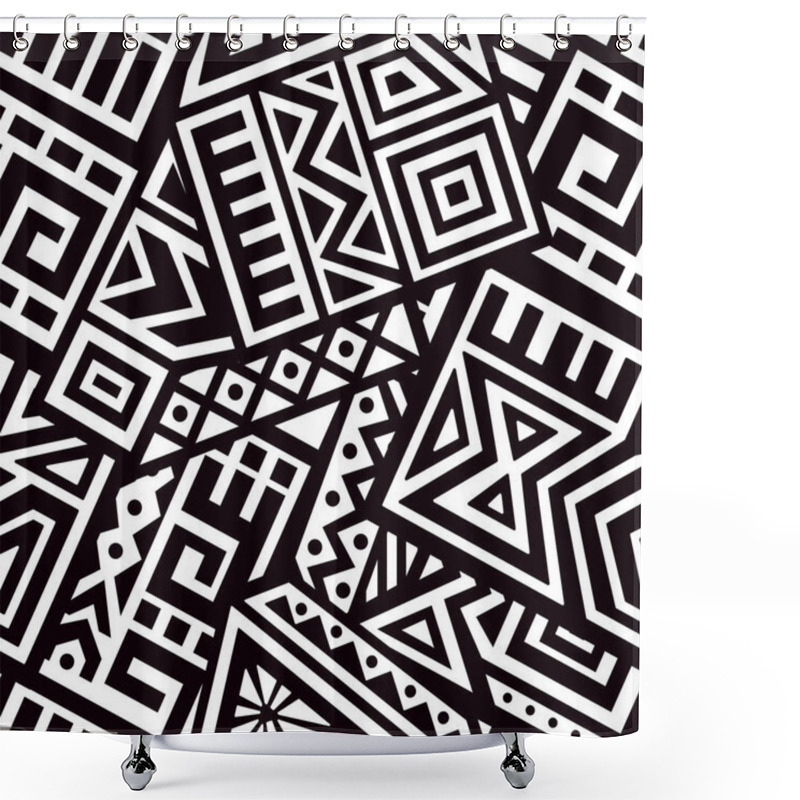 Personality  Aztec Vector Seamless Pattern Shower Curtains