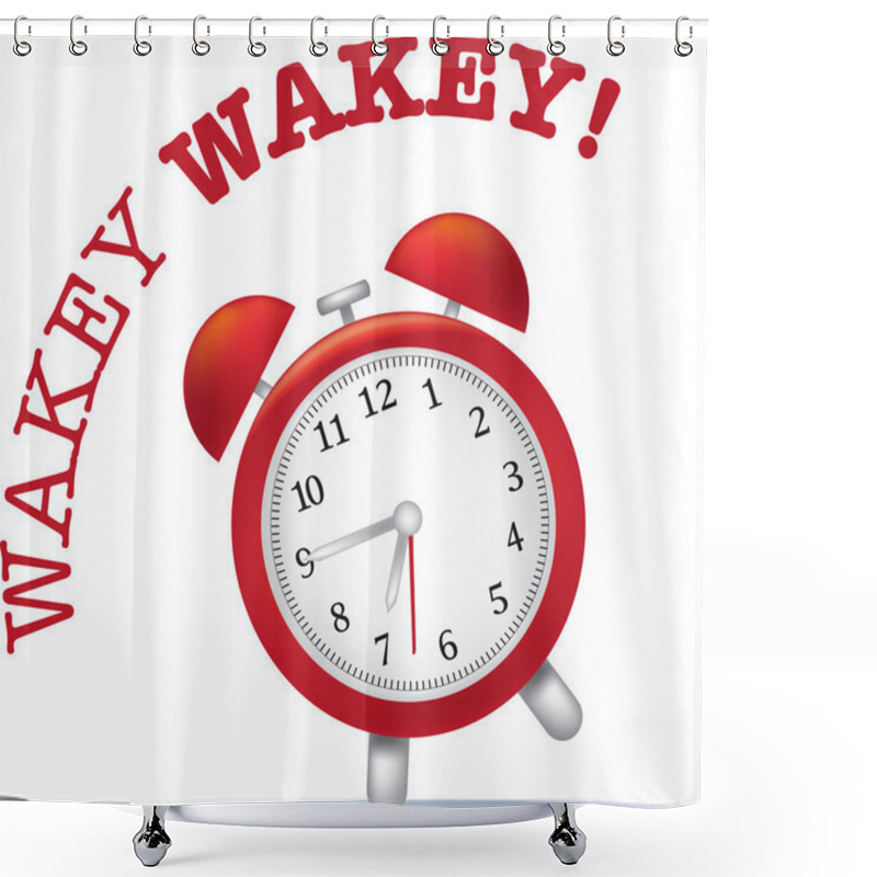 Personality  Alarm Clock Shower Curtains