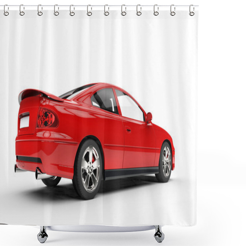 Personality  Red Sports Car - Rear Side View Shower Curtains