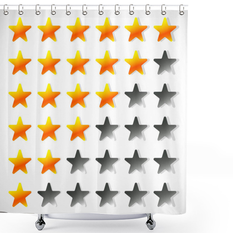 Personality  Star Rating With 6 Stars Shower Curtains